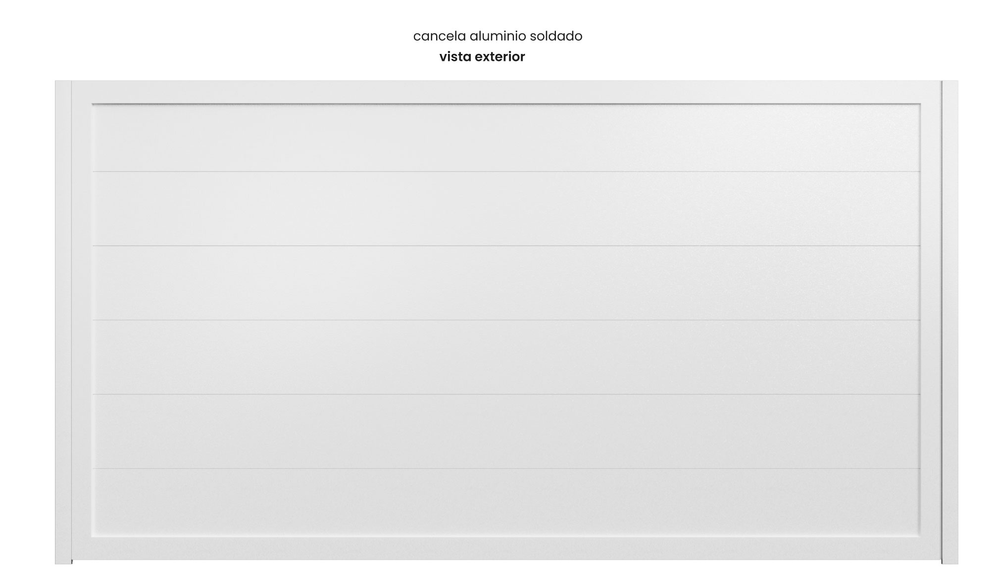Cancela de Aluminio Soldado - Vista Exterior - Modelo Álava