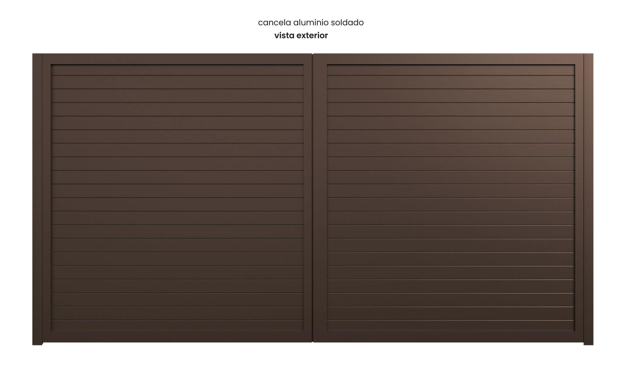 Cancela de Aluminio Soldado - Vista Exterior - Modelo Batres