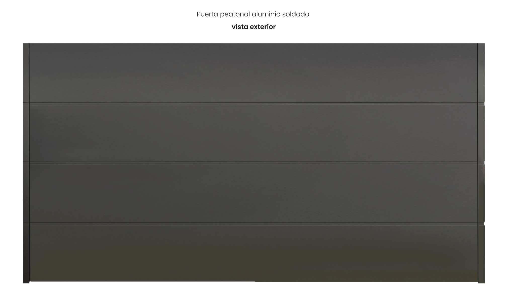 Cancela de Aluminio Soldado - Vista Exterior - Modelo Black Line