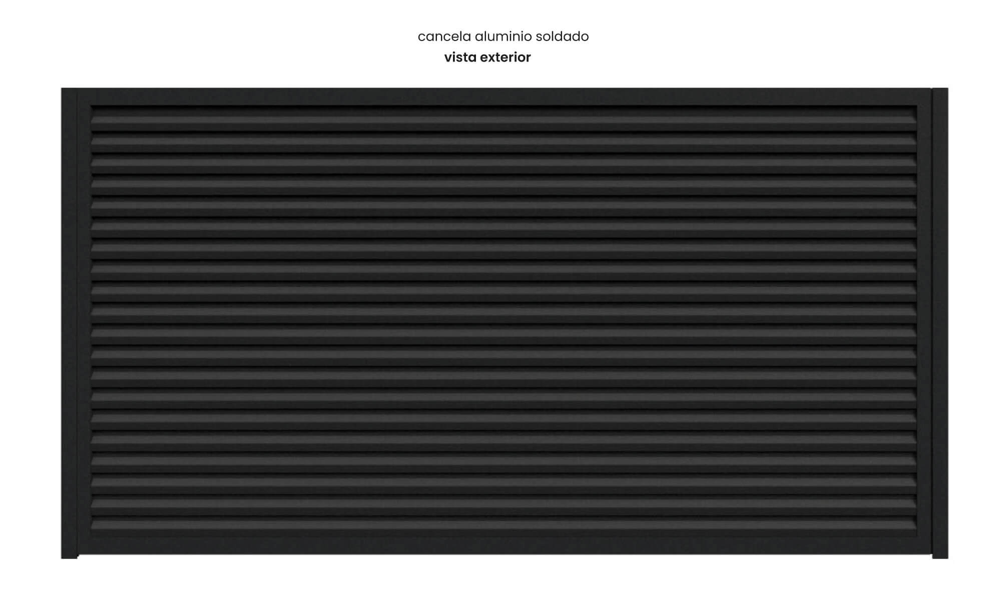 Cancela de Aluminio Soldado - Vista Exterior - Modelo Budapest