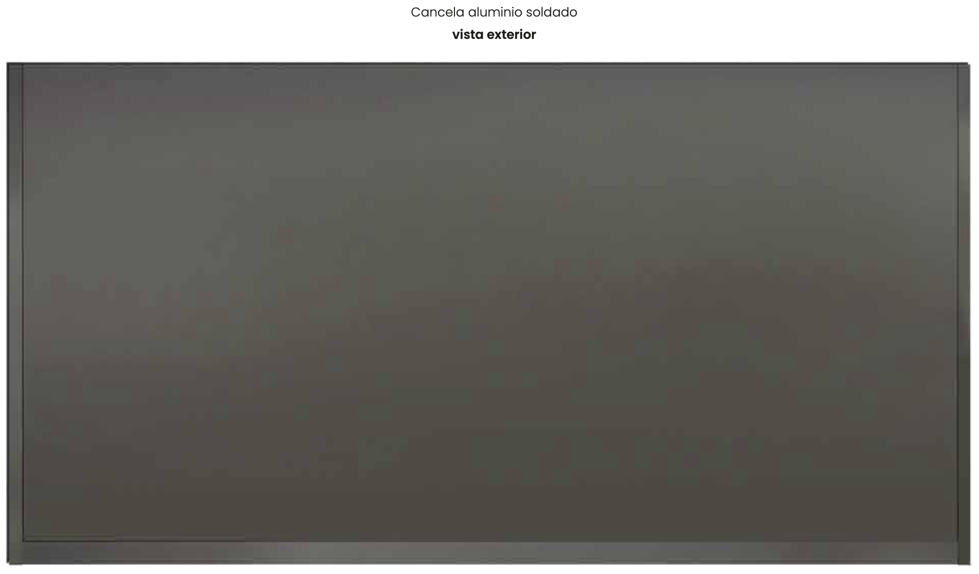 Cancela de Aluminio Soldado - Vista Exterior - Modelo Dark Soul