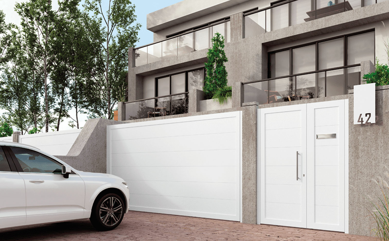 Puerta Exterior de Aluminio Soldado - Modelo Álava