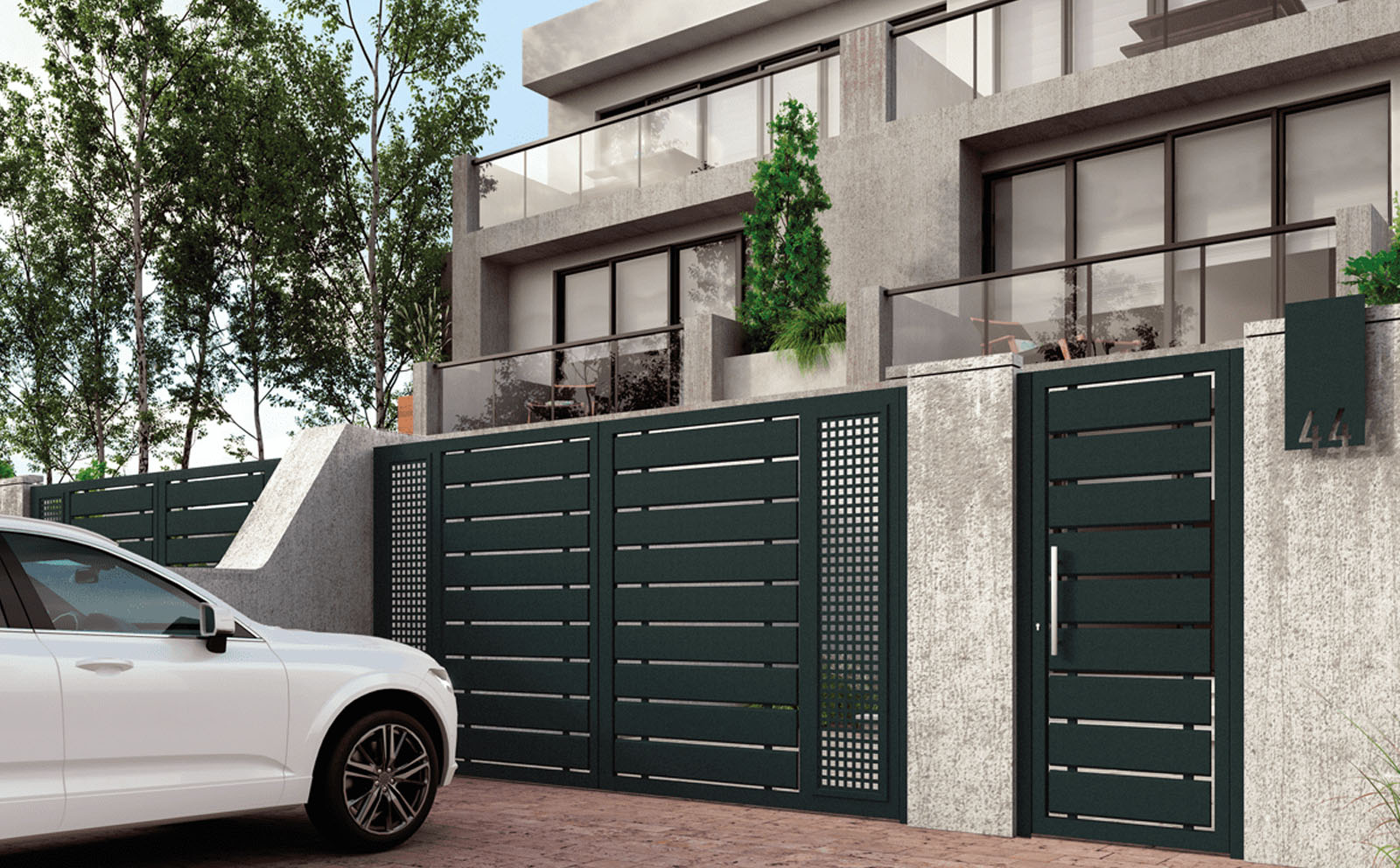 Puerta Exterior de Aluminio Soldado - Modelo Aranjuez