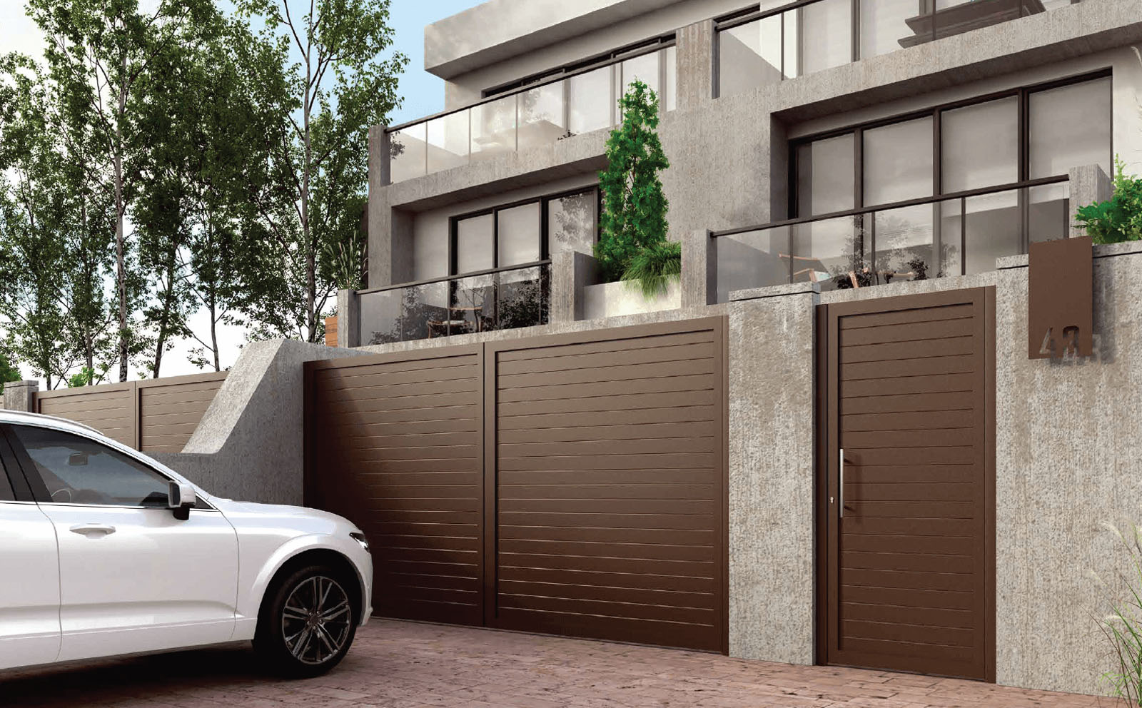 Puerta Exterior de Aluminio Soldado - Modelo Batres