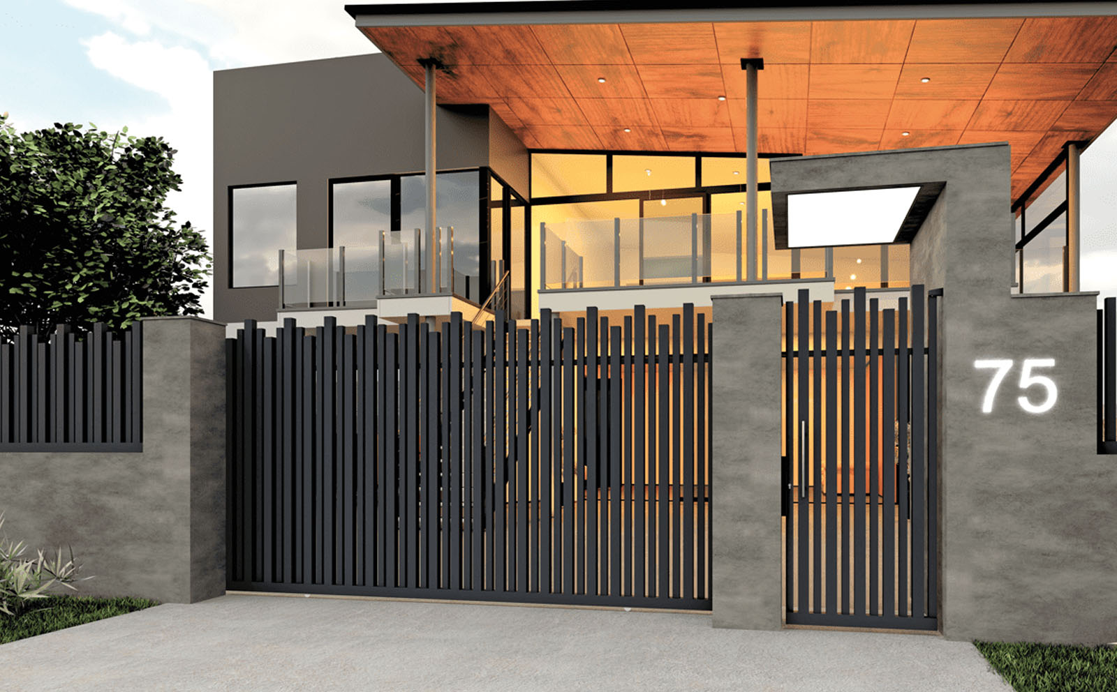 Puerta Exterior de Aluminio Soldado - Modelo Chicago