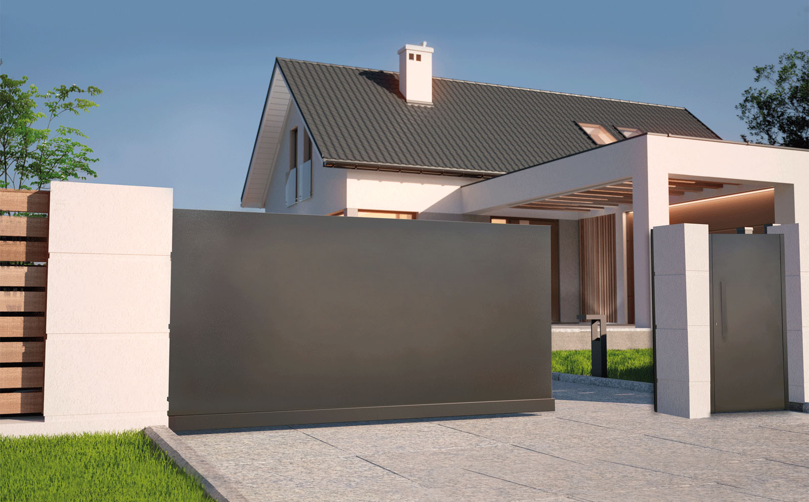 Puerta Exterior de Aluminio Soldado - Modelo Dark Soul