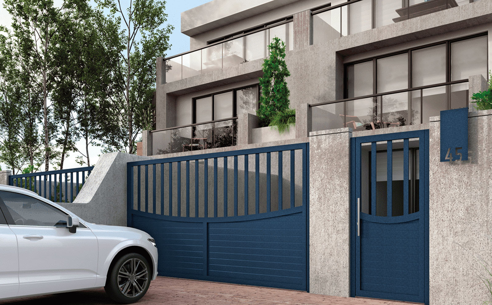 Puerta Exterior de Aluminio Soldado - Modelo Formentera