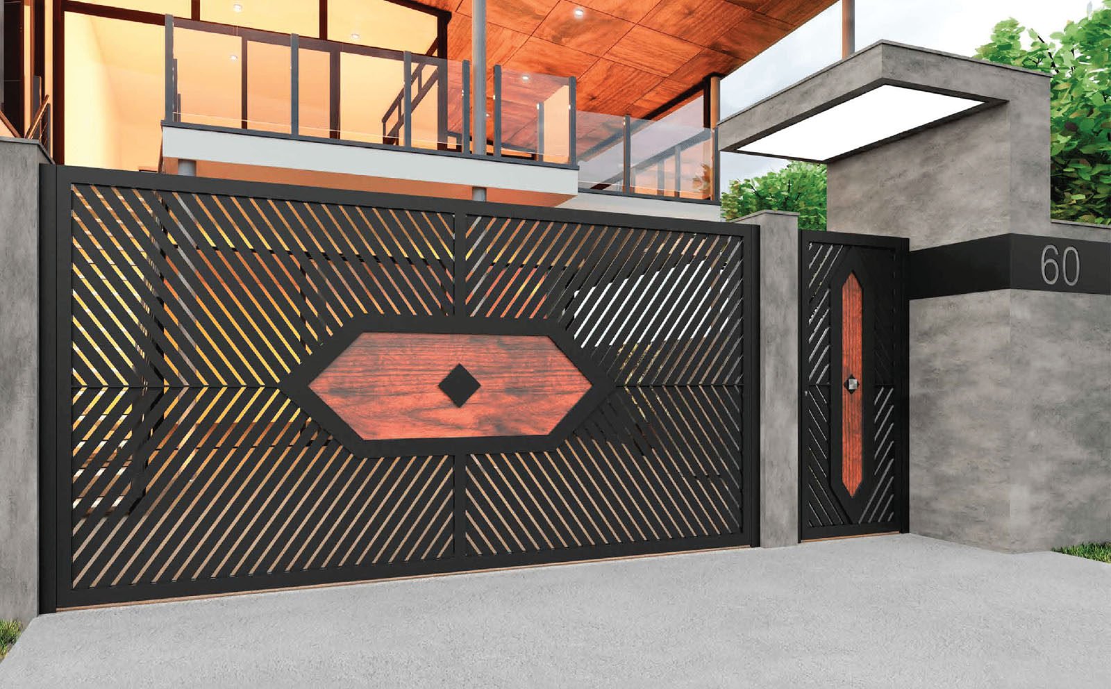 Puerta Exterior de Aluminio Soldado - Modelo Galicia