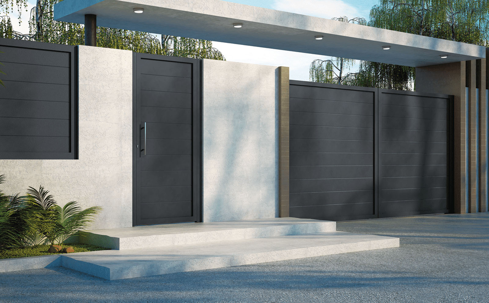 Puerta Exterior de Aluminio Soldado - Modelo Griñón