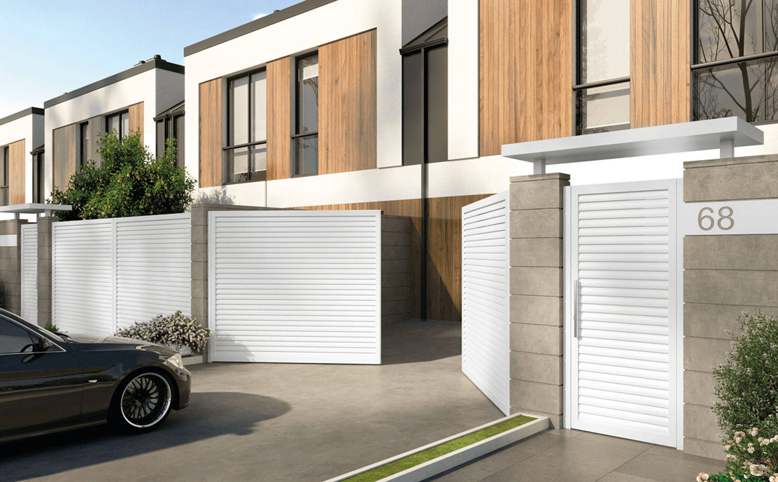 Puerta Exterior de Aluminio Soldado - Modelo Ibiza