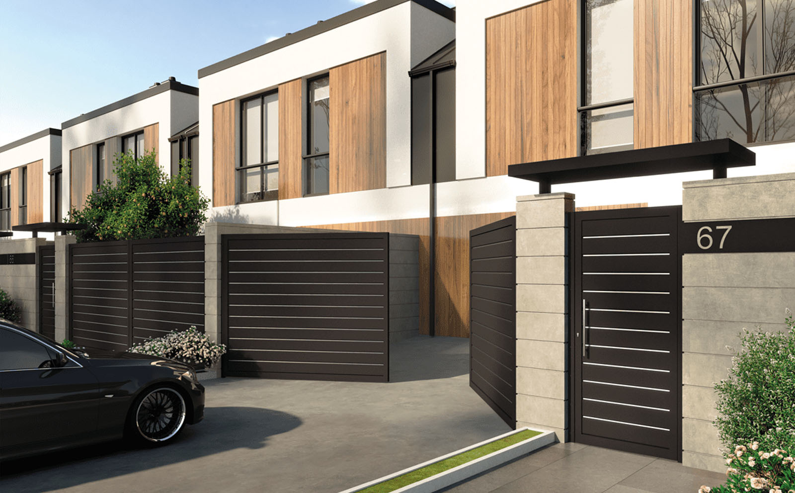 Puerta Exterior de Aluminio Soldado - Modelo Málaga