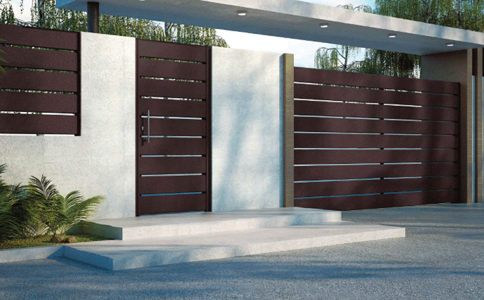 Puerta Exterior de Aluminio Soldado - Modelo Mykonos