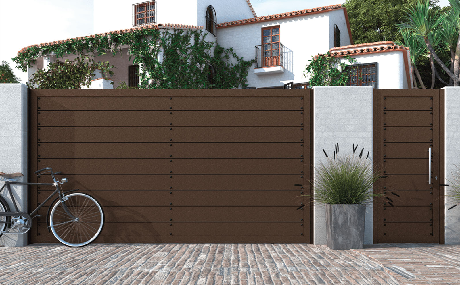 Puerta Exterior de Aluminio Soldado - Modelo Navalcarnero