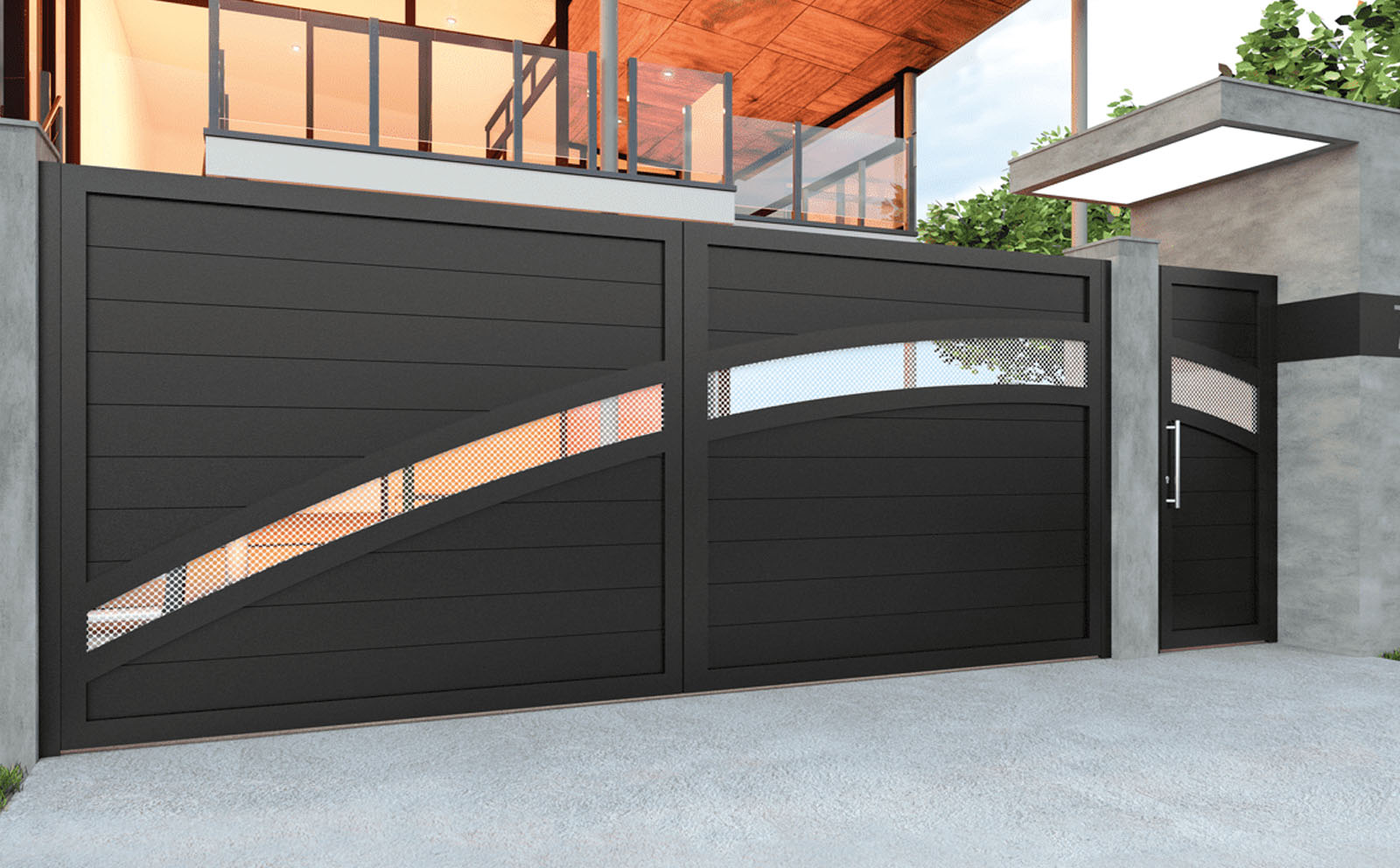 Puerta Exterior de Aluminio Soldado - Modelo Paris