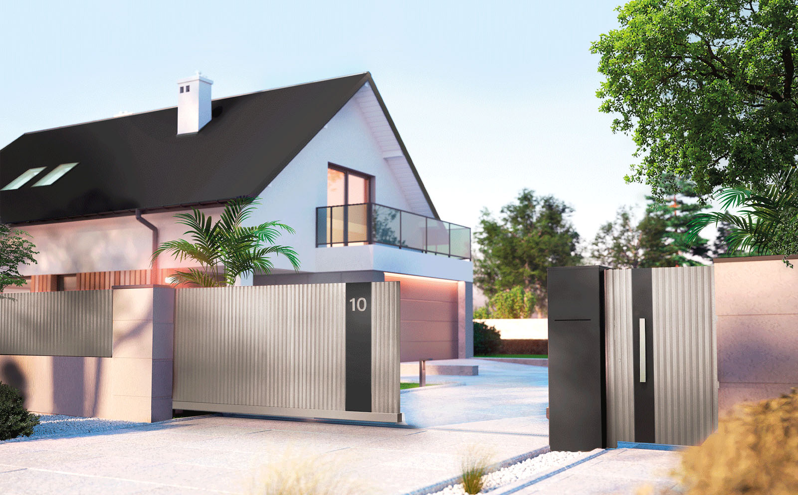 Puerta Exterior de Aluminio Soldado - Modelo Santa Bárbara