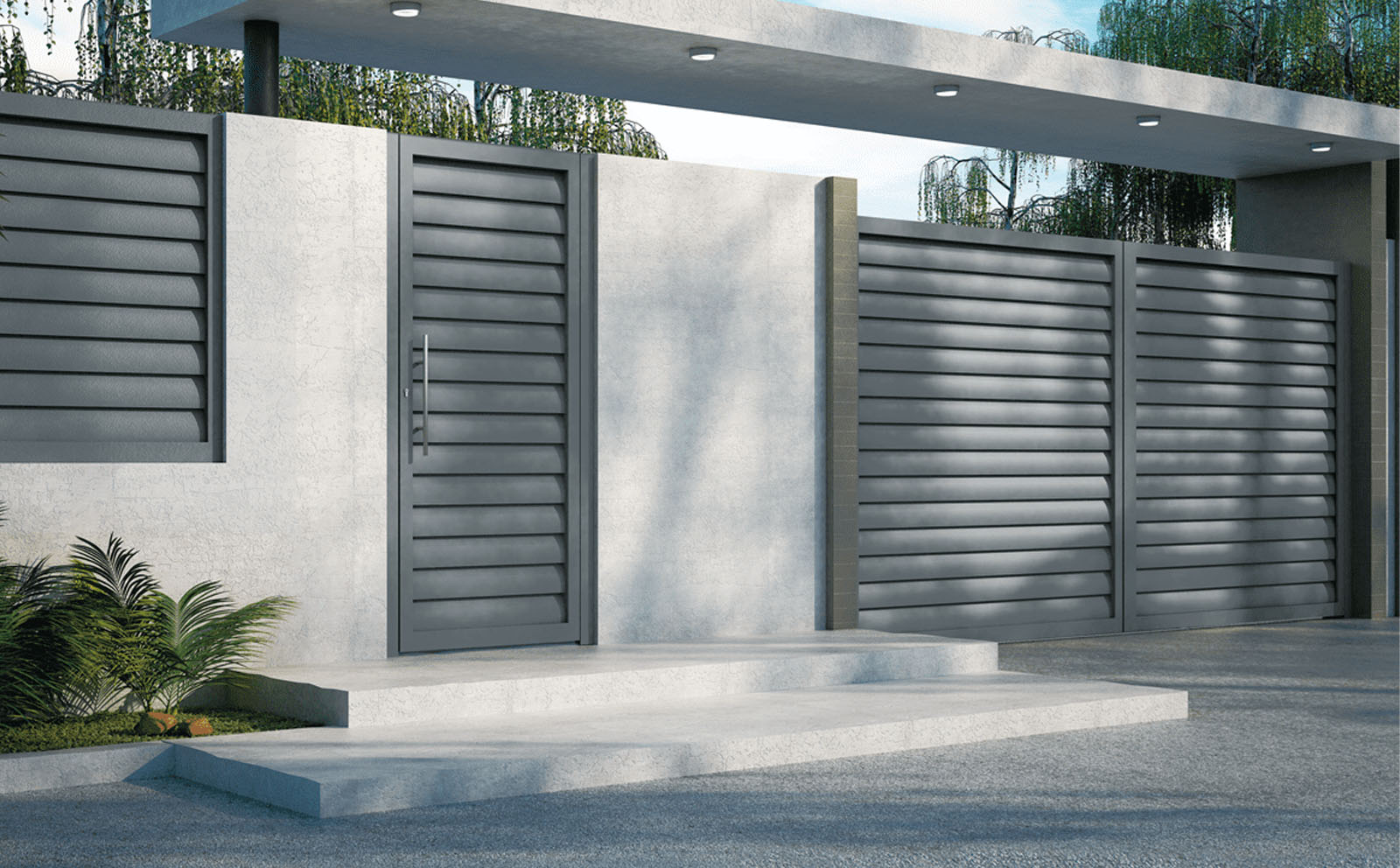 Puerta Exterior de Aluminio Soldado - Modelo Torrejón